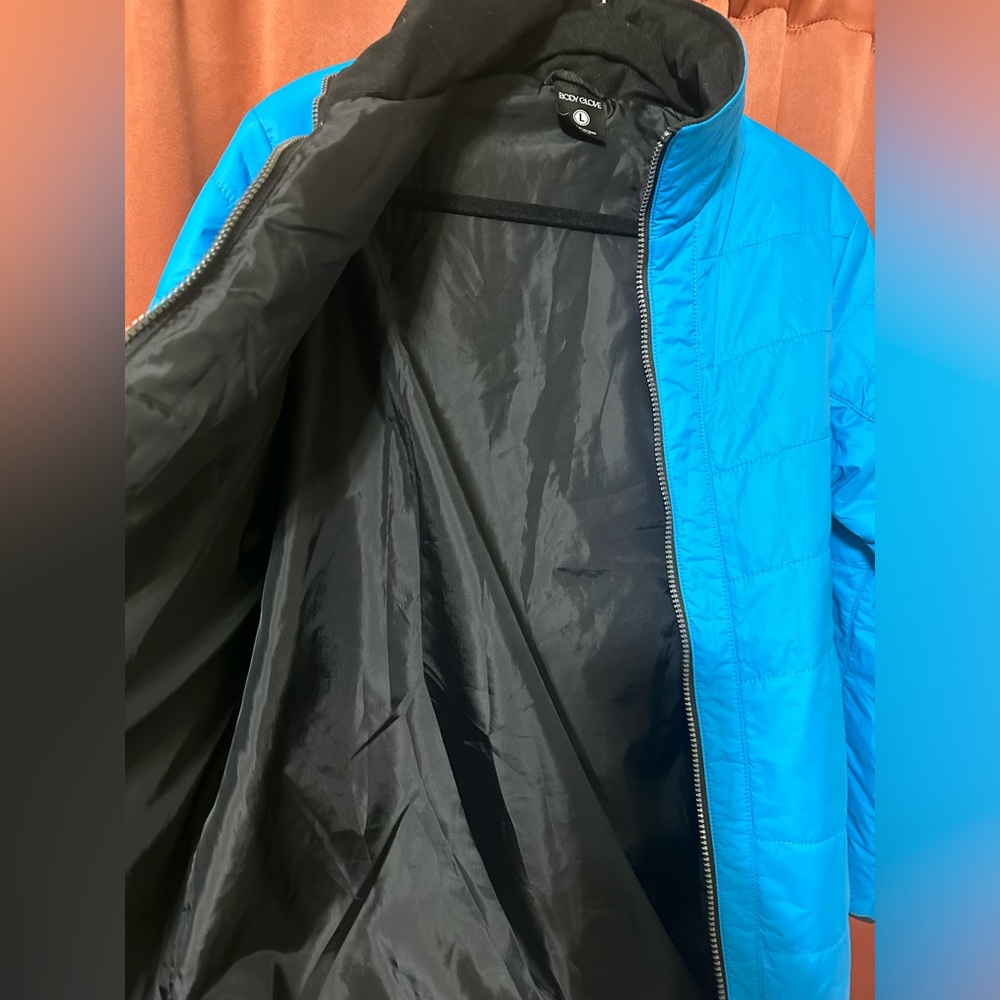 Body Glove Blue/Black Womens Large Zip-Up Lightweight Insulated Puffer Jacket - Picture 3 of 9